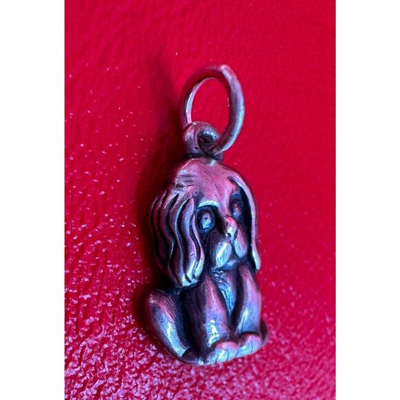 James Avery Retired Shaggy Spaniel Dog Sterling Silver Charm Cleaned & Polished - Picture 7 of 8